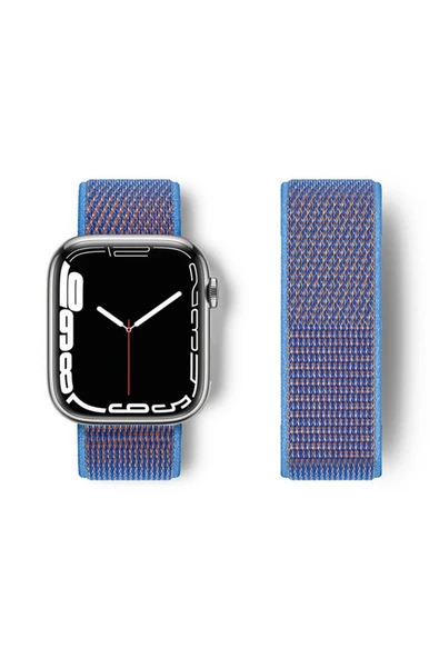Apple Watch 42mm Hasırlı Cırtcırtlı Kordon - Mor-(5796) ürün görseli 1
