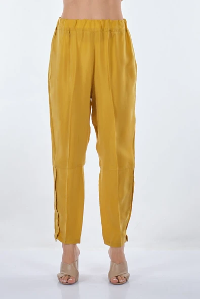 Misswhence Minimalist Yüksek Bel Midi Kadın Pantolon - Günlük Şıklık ürün görseli 1