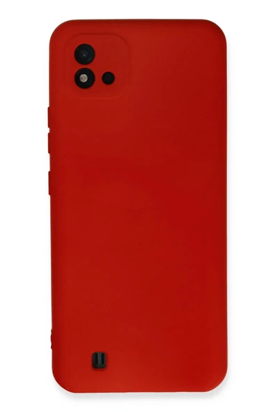 Realme C11 2021 Kılıf Nano içi Kadife Silikon - Kırmızı-(5796) ürün görseli 1