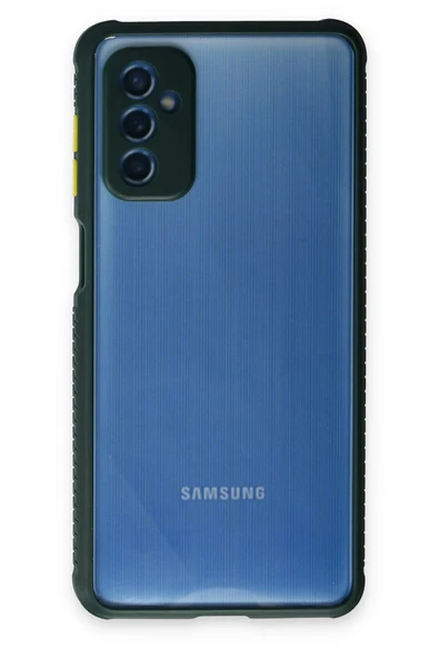 Samsung Galaxy M52 5G Kılıf Miami Şeffaf Silikon - Koyu Yeşil-(5796) ürün görseli 1
