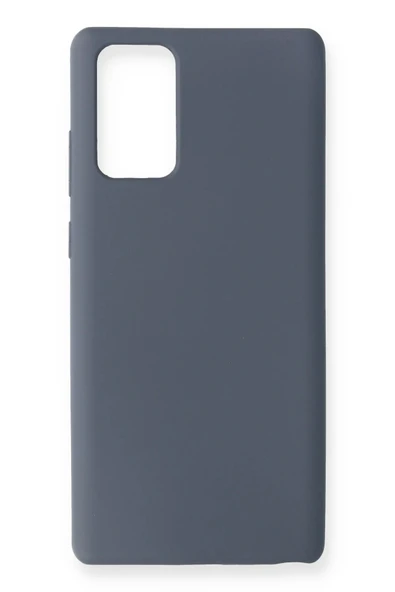 Samsung Galaxy Note 20 Kılıf Nano içi Kadife Silikon - Gri-(5796) ürün görseli 1