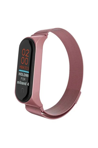 Xiaomi Mi Band 4 Metal Mıknatıslı Kordon - Rose-(5796) ürün görseli 1