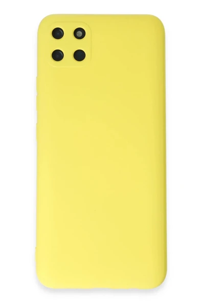 Realme C11 Kılıf Nano içi Kadife Silikon - Sarı-(5796) ürün görseli 1