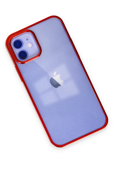 iPhone 12 Kılıf Element Silikon - Kırmızı-(5796) - Resim 3