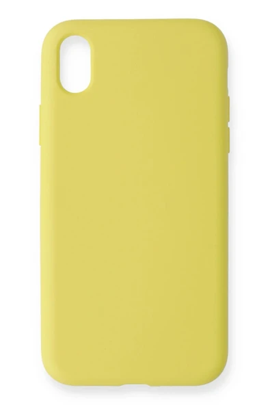 iPhone XR Kılıf Nano içi Kadife Silikon - Sarı-(5796) ürün görseli 1