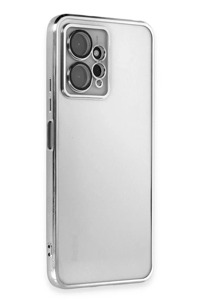 Xiaomi Redmi Note 12 4G Kılıf Lensli Silikon - Gümüş-(5796) ürün görseli 1