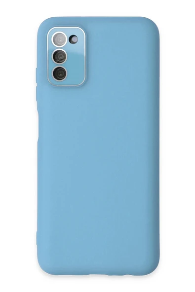 Samsung Galaxy A03S Kılıf Lansman Glass Kapak - Mavi-(5796) ürün görseli 1