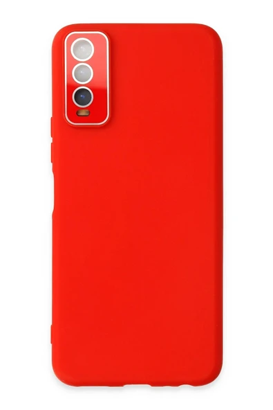 Vivo Y11S Kılıf Lansman Glass Kapak - Kırmızı-(5796) ürün görseli 1