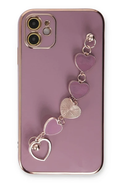 iPhone 12 Kılıf Esila Silikon - Mor-(5796) - Resim 3