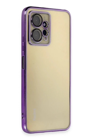 Xiaomi Redmi Note 12 4G Kılıf Lensli Silikon - Mor-(5796) ürün görseli 1