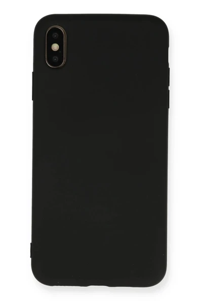 iPhone XS Max Kılıf Nano içi Kadife Silikon - Siyah-(5796) ürün görseli 1