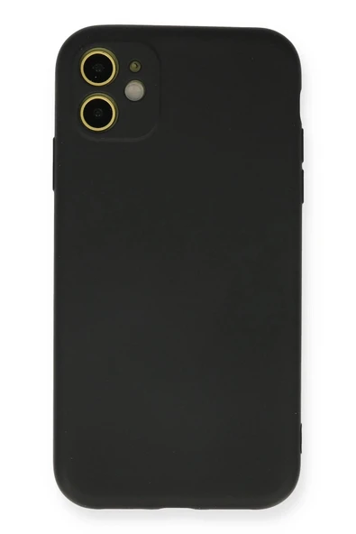 iPhone 11 Kılıf Nano içi Kadife Silikon - Siyah-(5796) ürün görseli 1