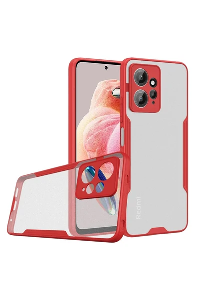 Xiaomi Redmi Note 12 4G Kılıf Platin Silikon - Kırmızı-(5796) ürün görseli 1