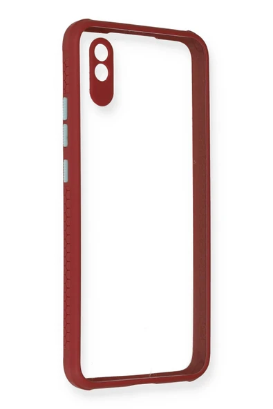 Xiaomi Redmi 9A Kılıf Miami Şeffaf Silikon - Fuşya-(5796) ürün görseli 1