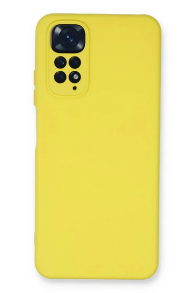Xiaomi Redmi Note 11 Kılıf Nano içi Kadife Silikon - Sarı-(5796) ürün görseli 1