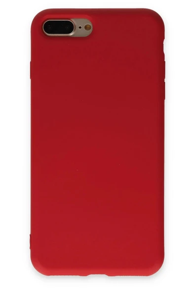 iPhone 7 Plus Kılıf Nano içi Kadife Silikon - Kırmızı-(5796) ürün görseli 1