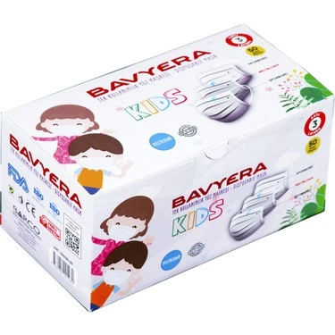 BAVYERA KİDS 3 KATLI ÇOCUK CERRAHİ MELTBLOWN MASKE 50 ADET 1 PAKET ürün görseli 1
