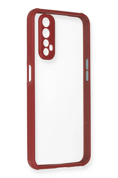 Realme 7 Kılıf Miami Şeffaf Silikon - Fuşya-(5796) ürün görseli 1