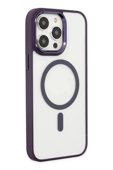 iPhone 13 Pro Kılıf Room Magneticsafe Silikon - Derin Mor-(5796) ürün görseli 1