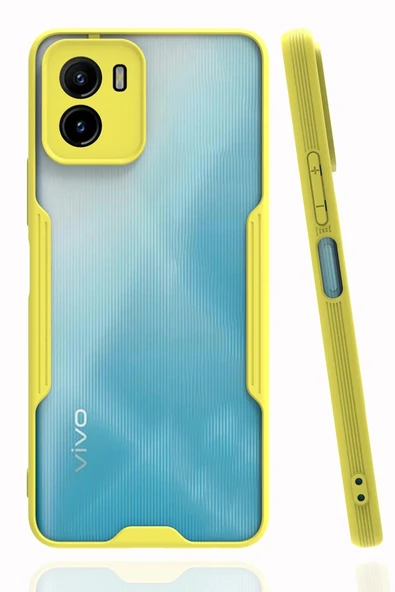 Vivo Y15S Kılıf Platin Silikon - Sarı-(5796) ürün görseli 1