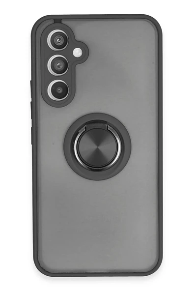 Samsung Galaxy A34 5G Kılıf Montreal Yüzüklü Silikon Kapak - Siyah-(5796) ürün görseli 1