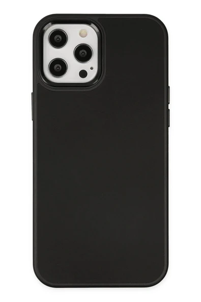 iPhone 12 Pro Max Kılıf Asya Deri Silikon - Siyah-(5796) ürün görseli 1