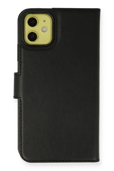 iPhone 12 Kılıf Trend S Plus Kapaklı Kılıf - Siyah-(5796) ürün görseli 1