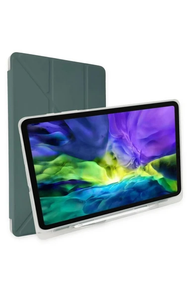 Huawei MatePad SE Kılıf Kalemlikli Mars Tablet Kılıfı - Koyu Yeşil-(5796) ürün görseli 1