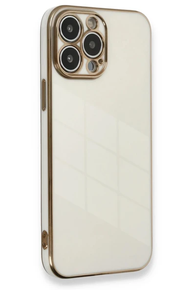 iPhone 13 Pro Max Kılıf Volet Silikon - Beyaz-(5796) ürün görseli 1