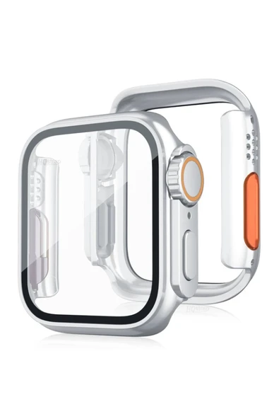 Apple Watch 44mm Watch 49mm Kasa Dönüştürücü ve Ekran Koruyucu - Çöl Titanyum-(5796) ürün görseli 1