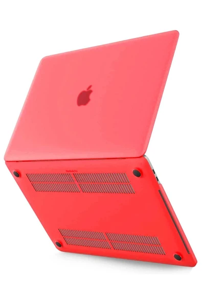 Macbook Pro 13 2020 Macbook Buzlu Kapak - Kırmızı-(5796) ürün görseli 1
