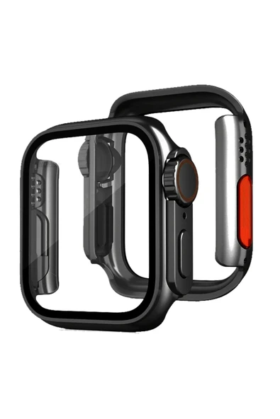 Apple Watch 40mm Watch 49mm Kasa Dönüştürücü ve Ekran Koruyucu - Siyah-(5796) ürün görseli 1