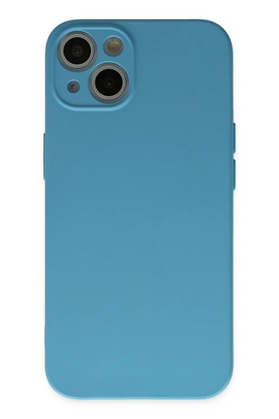 iPhone 13 Mini Kılıf Nano içi Kadife Silikon - Mavi-(5796) ürün görseli 1
