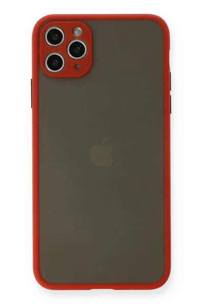 iPhone 11 Pro Max Kılıf Montreal Silikon Kapak - Kırmızı-(5796) ürün görseli 1