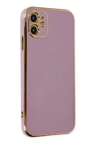 iPhone 12 Kılıf Volet Silikon - Mor-(5796) ürün görseli 1