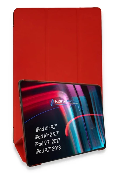 iPad 5 Air 9.7 Kılıf Tablet Smart Kılıf - Kırmızı-(5796) ürün görseli 1