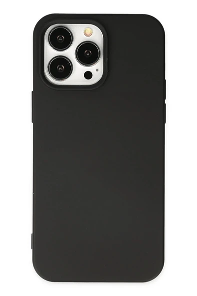 iPhone 14 Pro Kılıf Nano içi Kadife Silikon - Siyah-(5796) ürün görseli 1