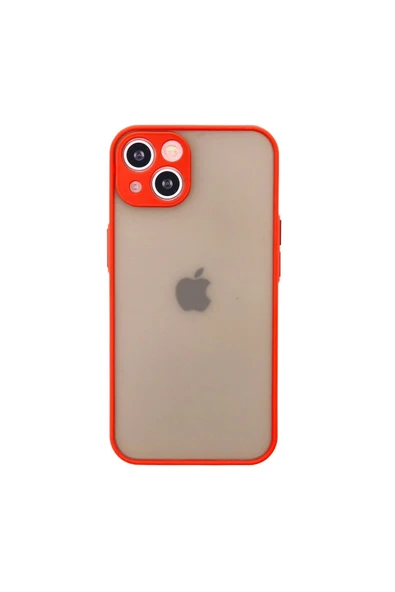 iPhone 14 Kılıf Montreal Silikon Kapak - Kırmızı-(5796) ürün görseli 1