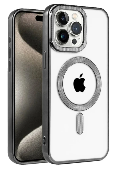 iPhone 14 Pro Kılıf Kronos Magsafe Kapak - Siyah-(5796) ürün görseli 1