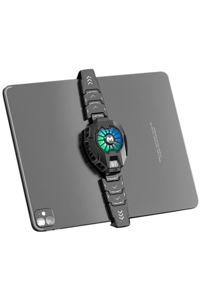 DL05 RGB Radyatör Tablet ve Telefon Soğutucu Fan - Siyah-(5796) ürün görseli 1