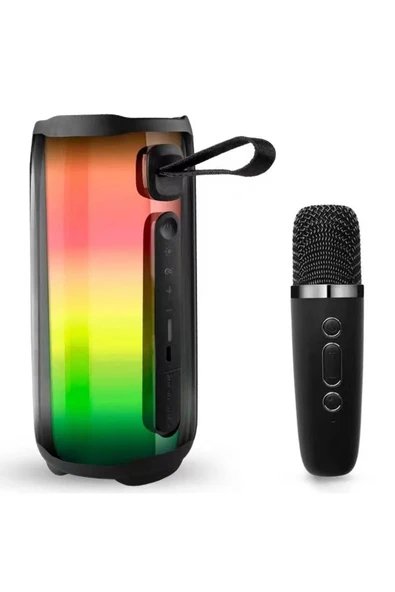 Pluse 5 Mikrofonlu RGB Kablosuz Hoparlör - Siyah-(5796) ürün görseli 1