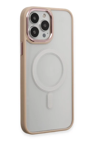 iPhone 15 Pro Max Kılıf Room Magneticsafe Silikon - Pudra-(5796) ürün görseli 1