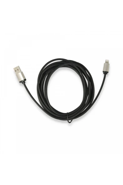 USB to Lightning 3m Kablo - Siyah-(5796) ürün görseli 1