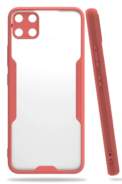 Realme C15 Kılıf Platin Silikon - Pembe-(5796) ürün görseli 1