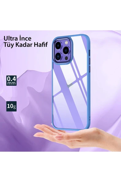 iPhone 14 Pro Max Kılıf Power Silikon - Mavi-(5796) - Resim 2