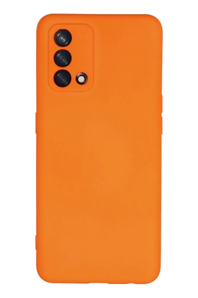 Oppo A74 4G Kılıf Nano içi Kadife Silikon - Turuncu-(5796) ürün görseli 1