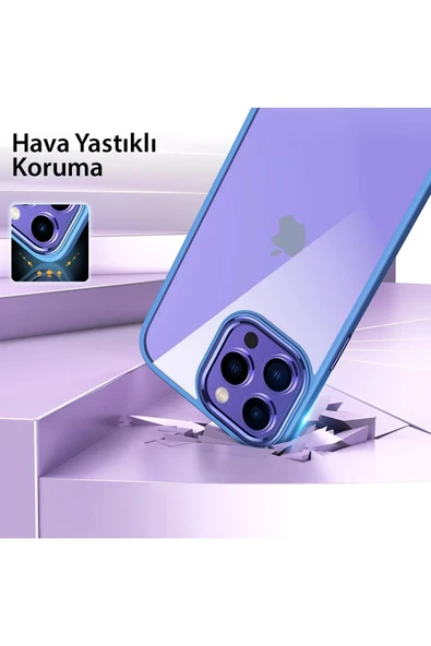 iPhone 14 Pro Max Kılıf Power Silikon - Mavi-(5796) - Resim 5