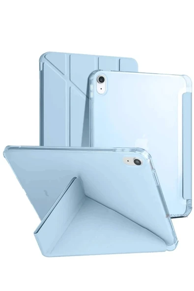 iPad 2022 10.9 (10.nesil) Kılıf Kalemlikli Mars Tablet Kılıfı - Mavi-(5796) ürün görseli 1
