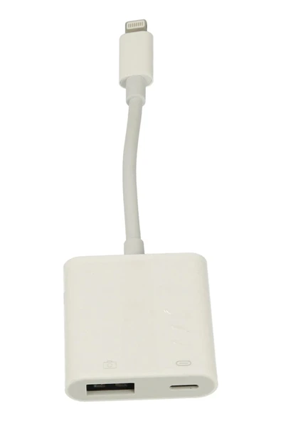 APR22 Iphone Otg 2in1 - Beyaz-(5796) - Resim 2