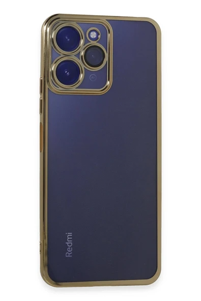 Xiaomi Redmi 12 Kılıf Lensli Silikon - Gold-(5796) ürün görseli 1